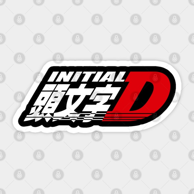 Initial D logo Sticker by hole